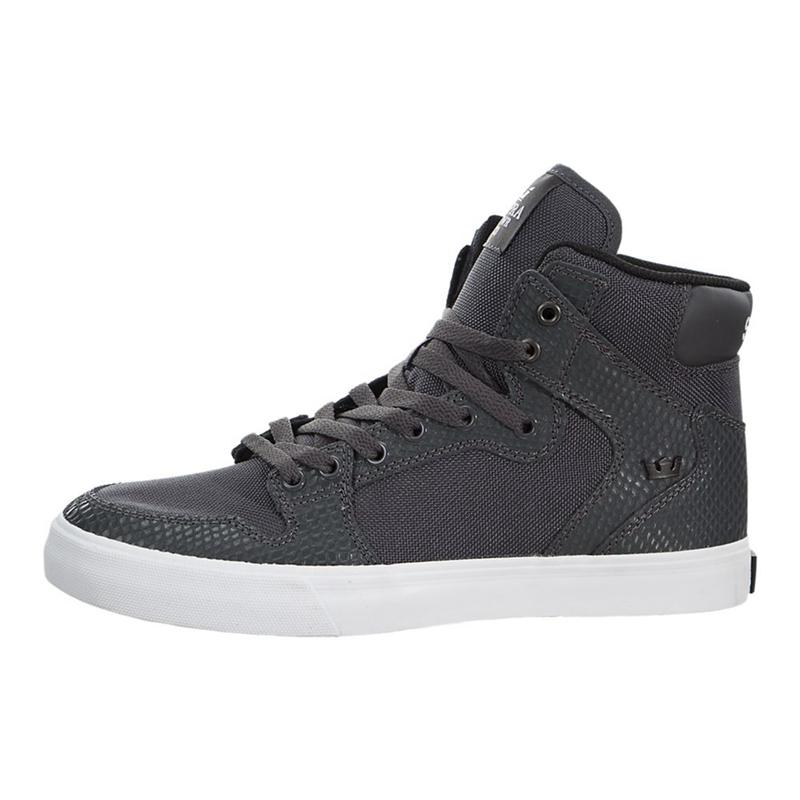 Buty Supra VAIDER - Sneakersy Wysokie Męskie - Szare (FOSM-76129)